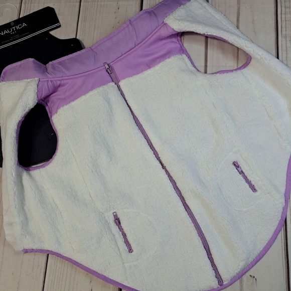 Nautica Pet XL Reversable Light Purple  Lined Sherpa Dog Jacket - Picture 9 of 9